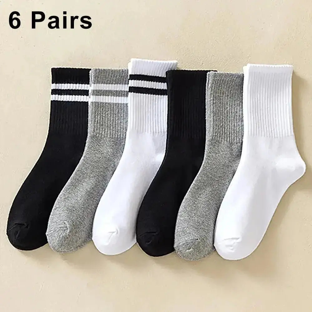 6 Pairs Women’s Mid Socks – Soft, Breathable & Comfortable - Fit2Great
