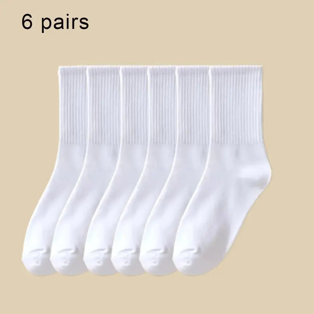 6 Pairs Women’s Mid Socks – Soft, Breathable & Comfortable - Fit2Great
