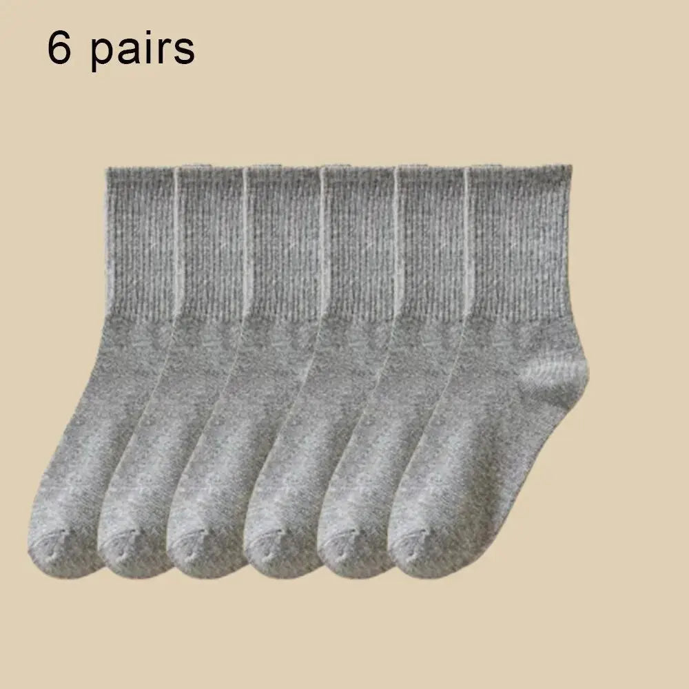 6 Pairs Women’s Mid Socks – Soft, Breathable & Comfortable - Fit2Great