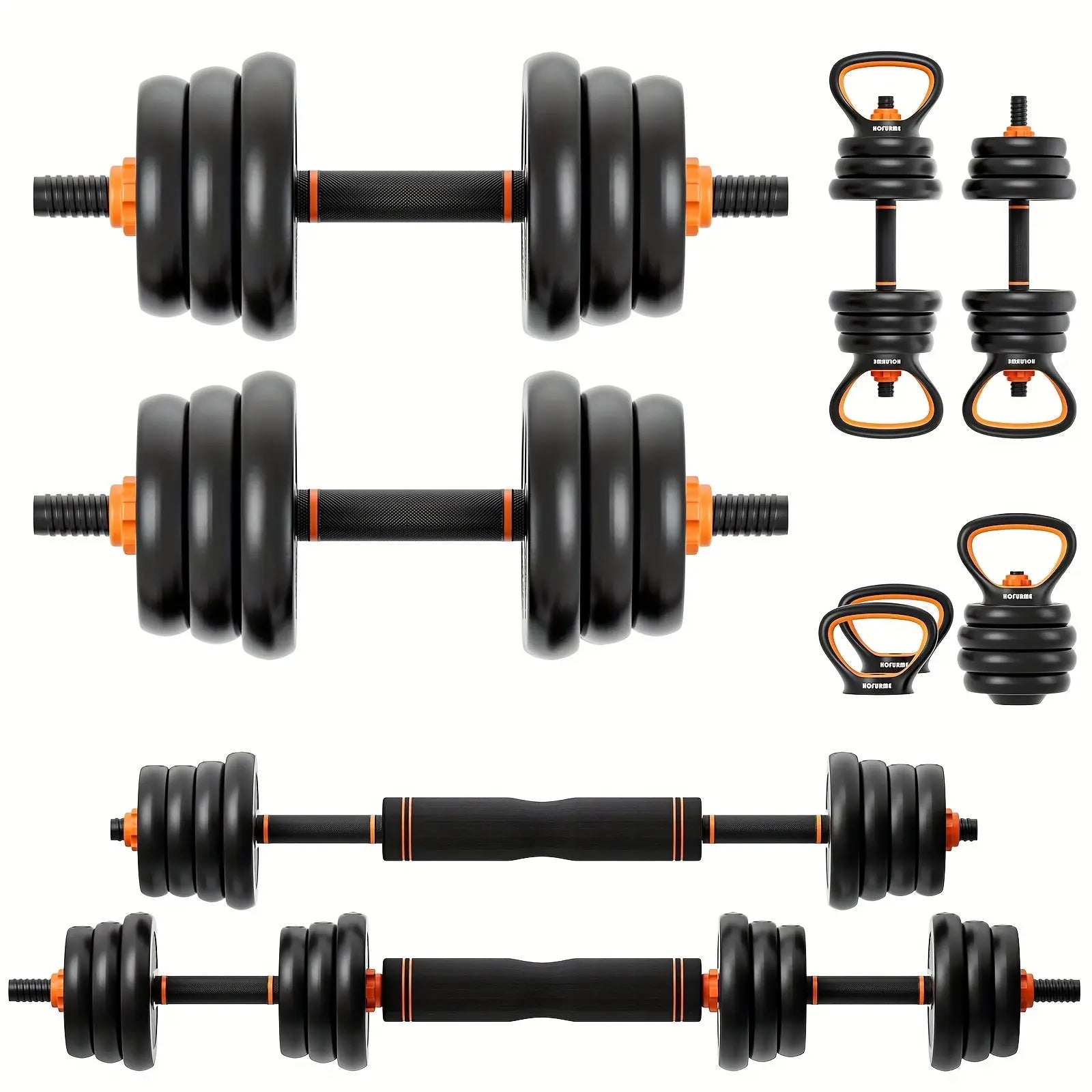 Adjustable Dumbbells Set, 77lbs/55lbs/33lbs 4 In1 Weight Dumbbells Set With Connector Used As Barbell, Kettlebells, Push Up Stand, Fitness Exercises For Home Gym Suitable Men & Women Fit2Great