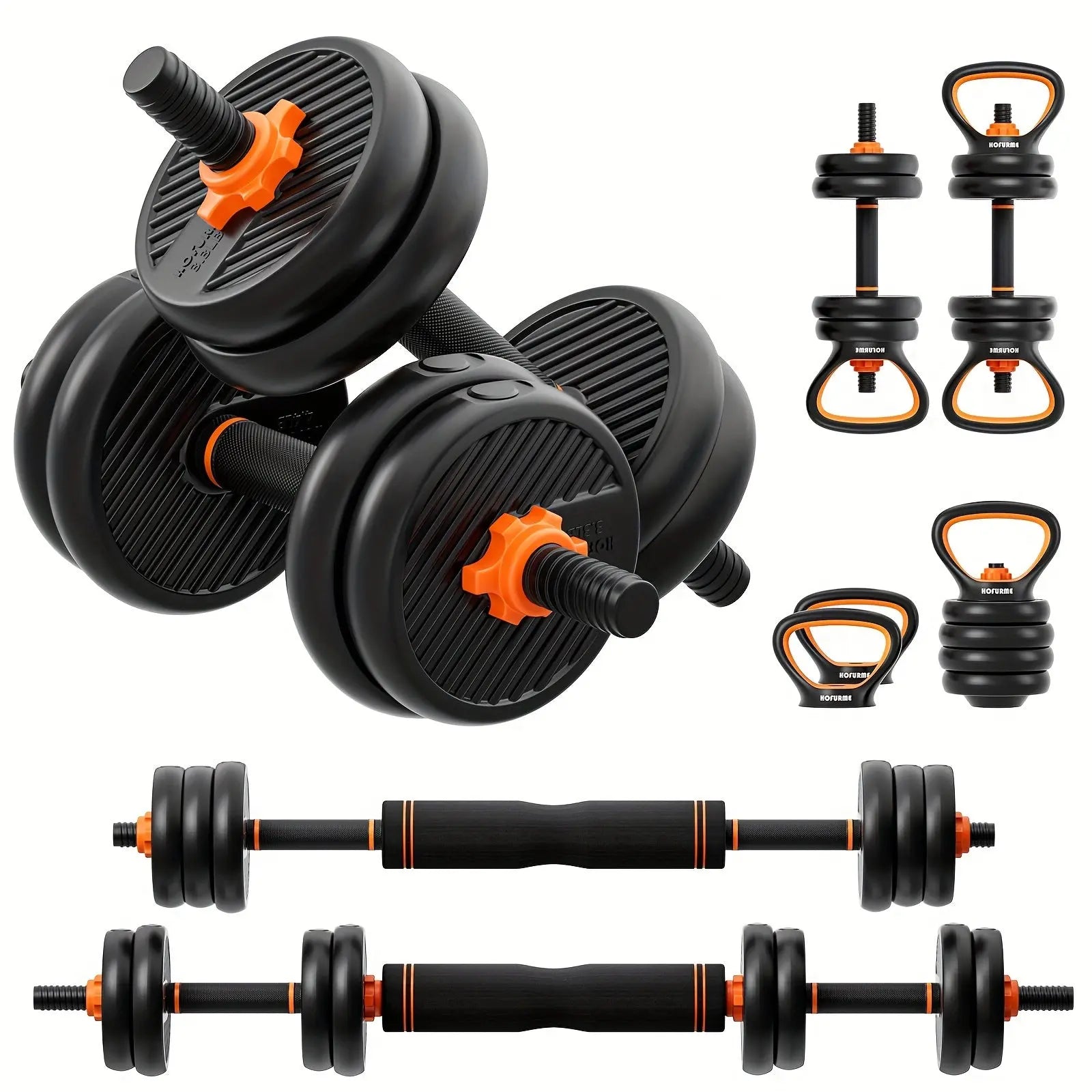 Adjustable Dumbbells Set, 77lbs/55lbs/33lbs 4 In1 Weight Dumbbells Set With Connector Used As Barbell, Kettlebells, Push Up Stand, Fitness Exercises For Home Gym Suitable Men & Women Fit2Great
