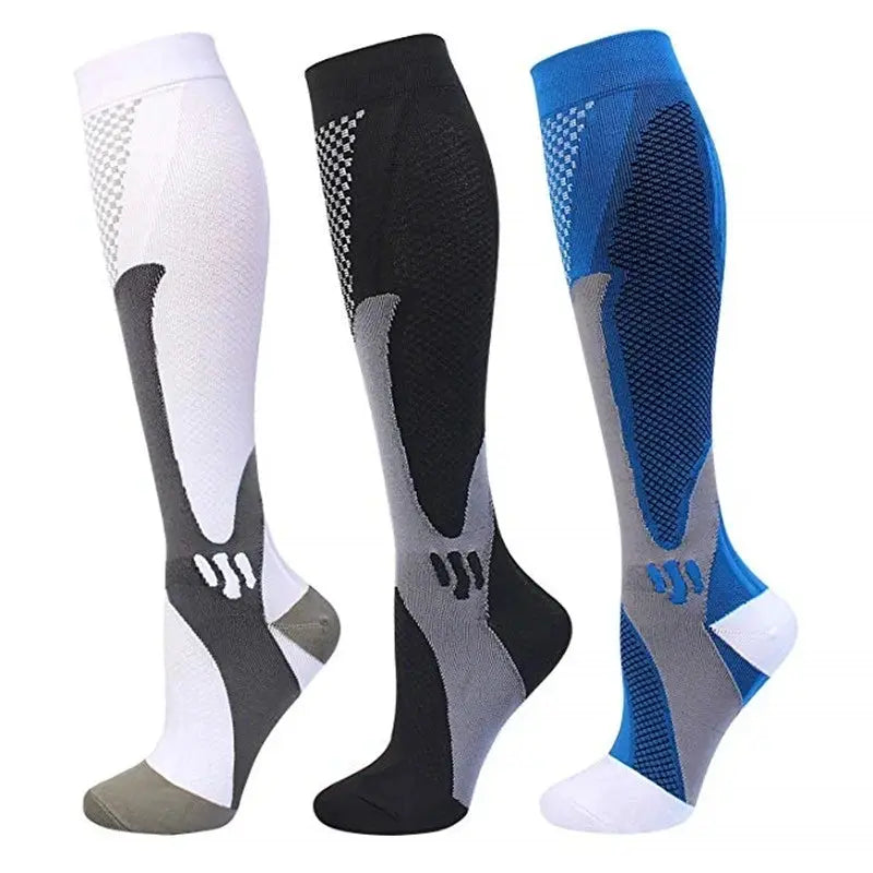 Compression Socks Running Men's Sports Socks Anti Fatigue Pain Relief 20-30 Mmhg Women's Nurses Fitness Golf Rugby Basketball Fit2Great