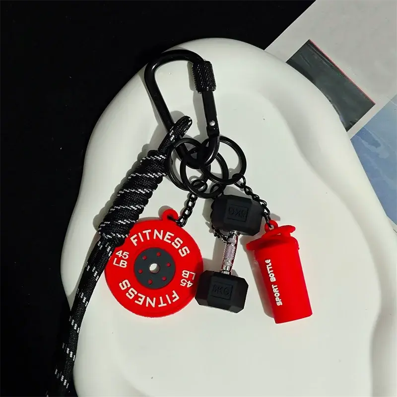 Dopamine Fitness Series Pendant D-shaped Buckle Detachable Barbell Plates Key Chain Creative Barbell Plates Fit2Great