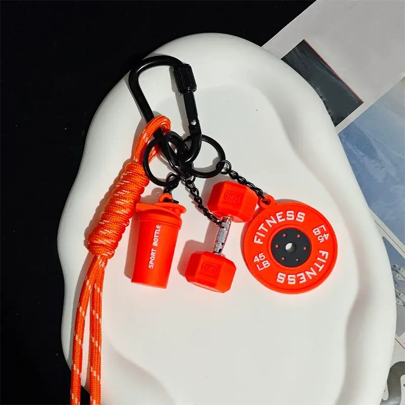 Dopamine Fitness Series Pendant D-shaped Buckle Detachable Barbell Plates Key Chain Creative Barbell Plates Fit2Great