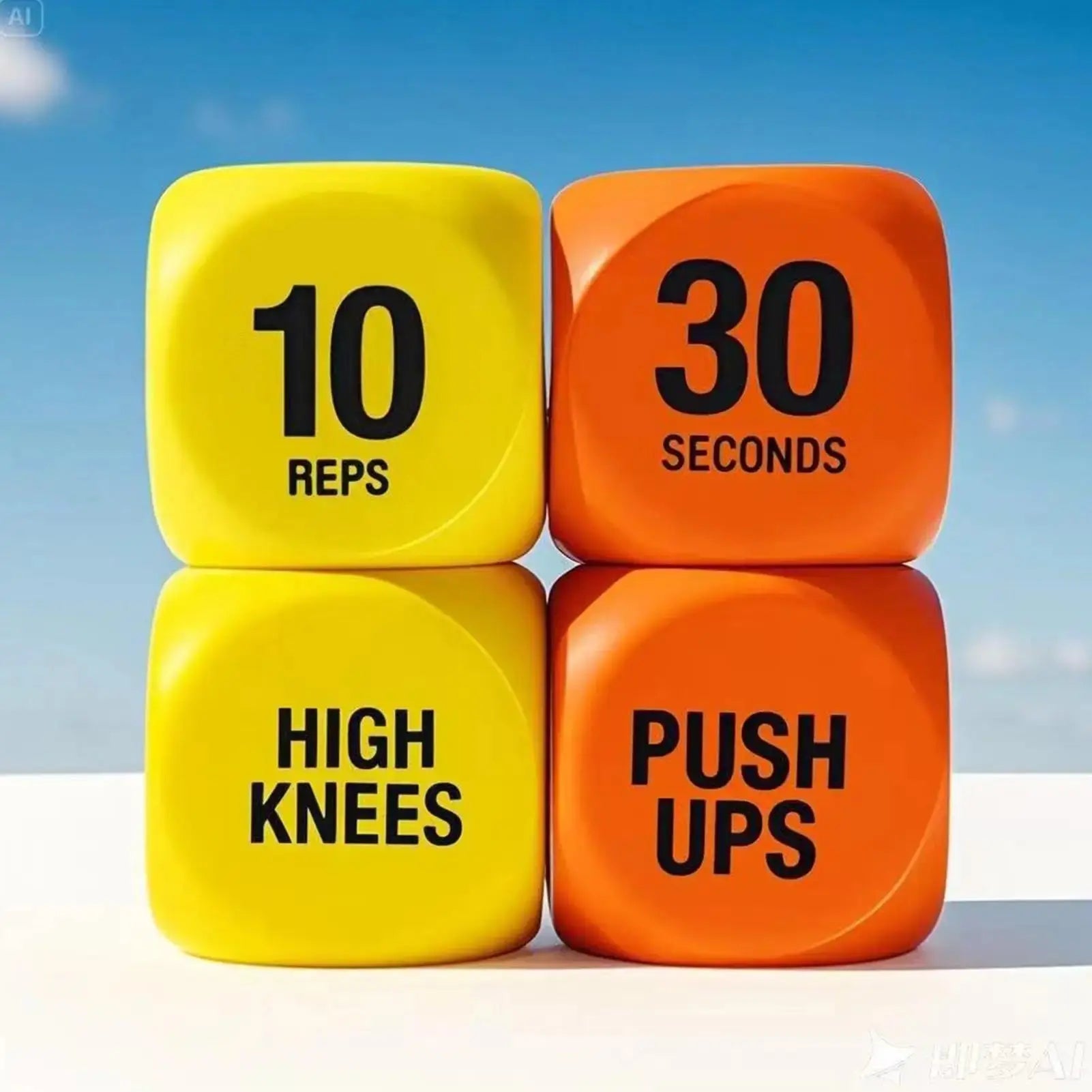 Fitness Dice 1-Pair Exercise Dice Game Workout Equipment Funny Strength Training Equipment for Women Teens Squats Push Up Sports Fit2Great