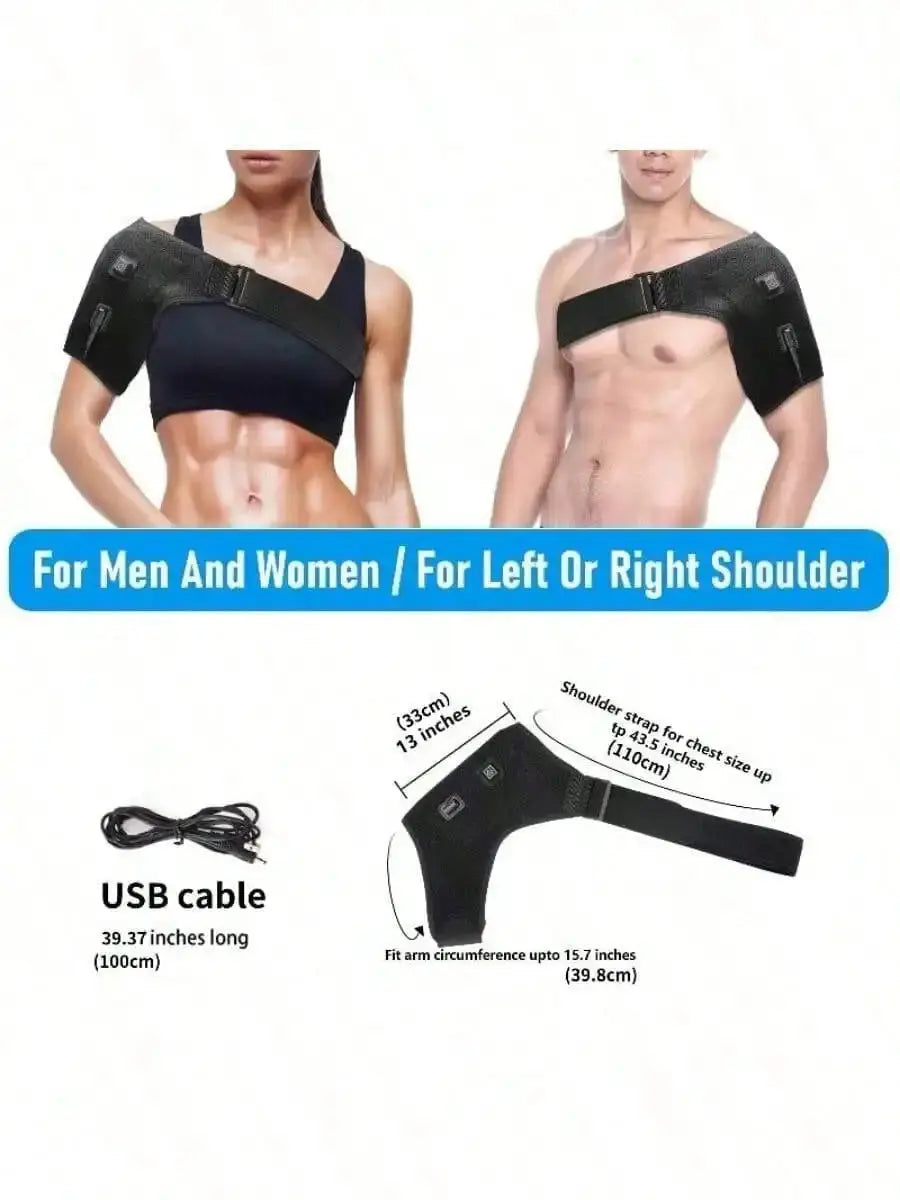 Heated Shoulder & Knee Heating Pad with Vibration Therapy | Pain Relief Brace