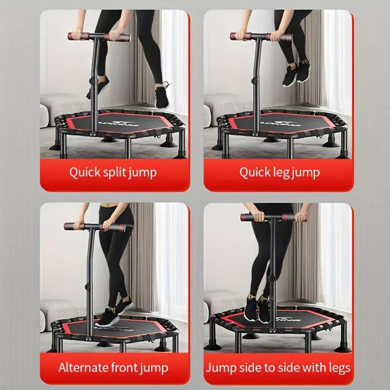 Indoor Fitness Trampoline with Handrail TM