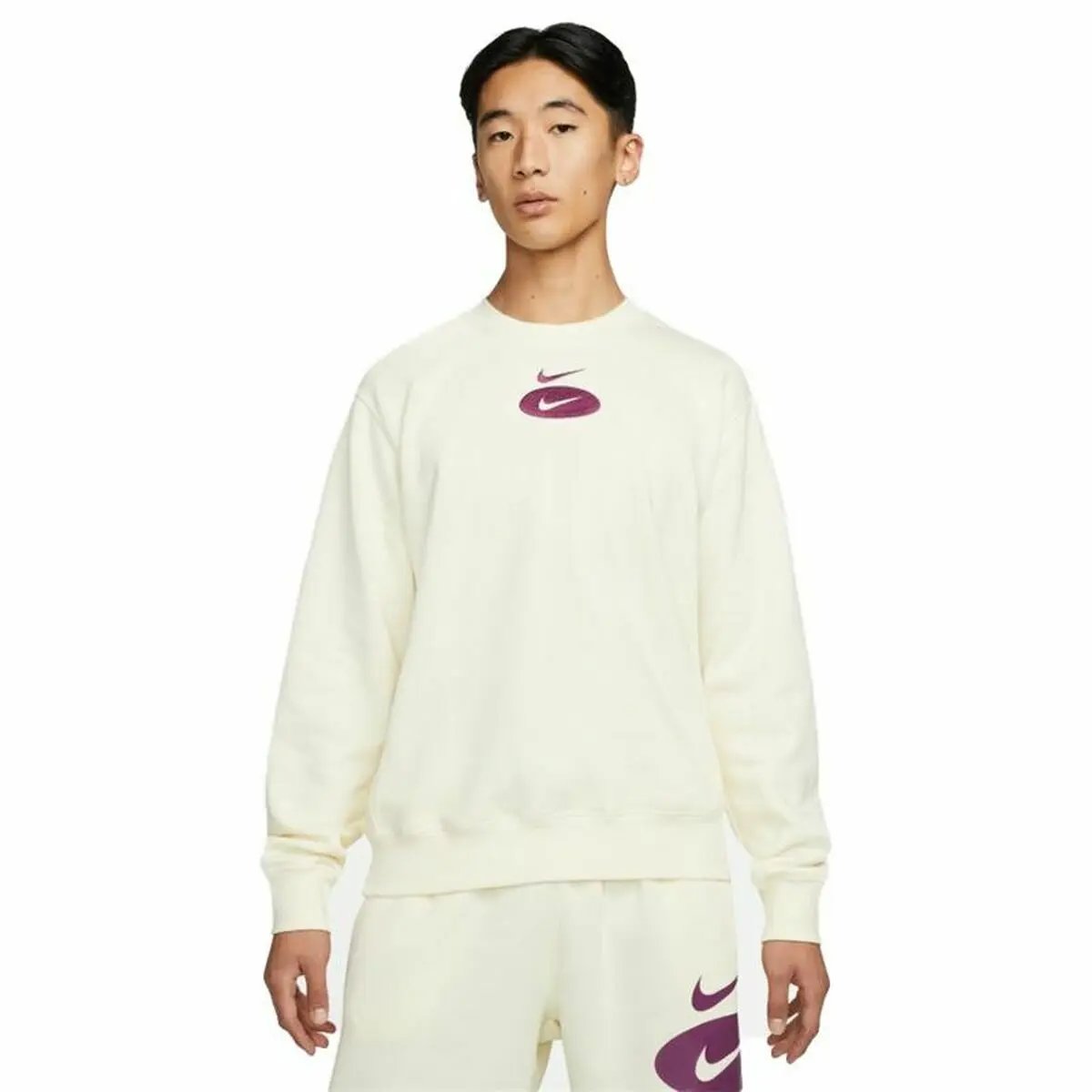 Men’s Sweatshirt without Hood Nike Swoosh League White Nike
