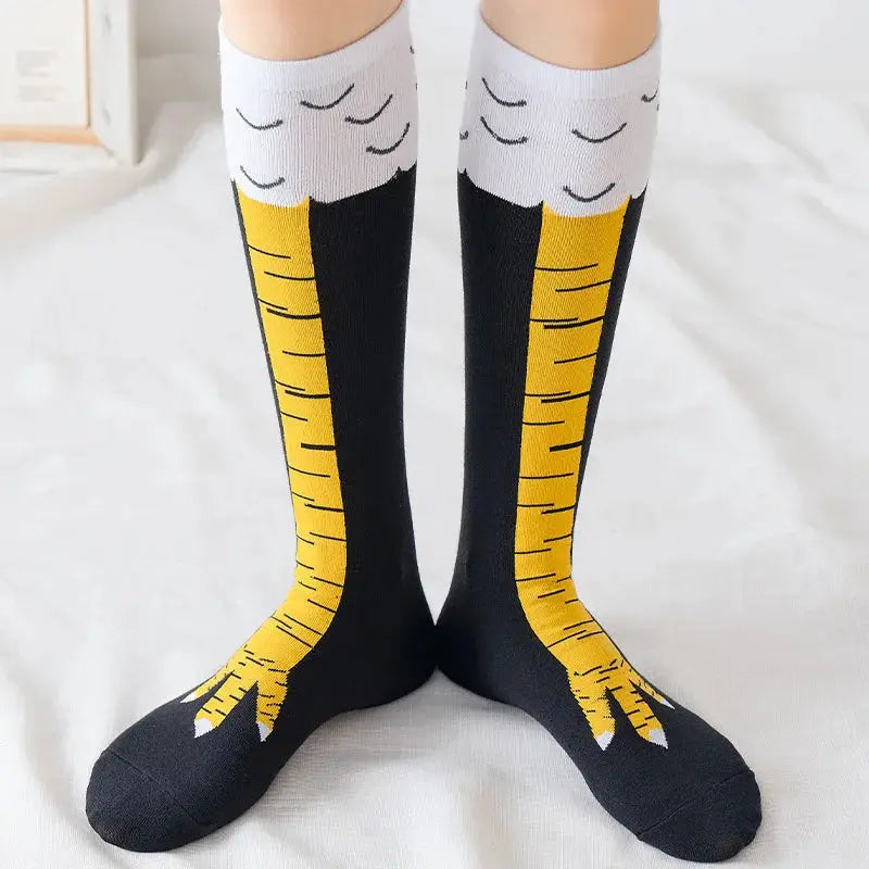 New Spring And Autumn Chicken Leg Socks Funny Thin Chicken Claw Socks Children's Fitness Exercise Thin Leg Long Tube Socks Fit2Great