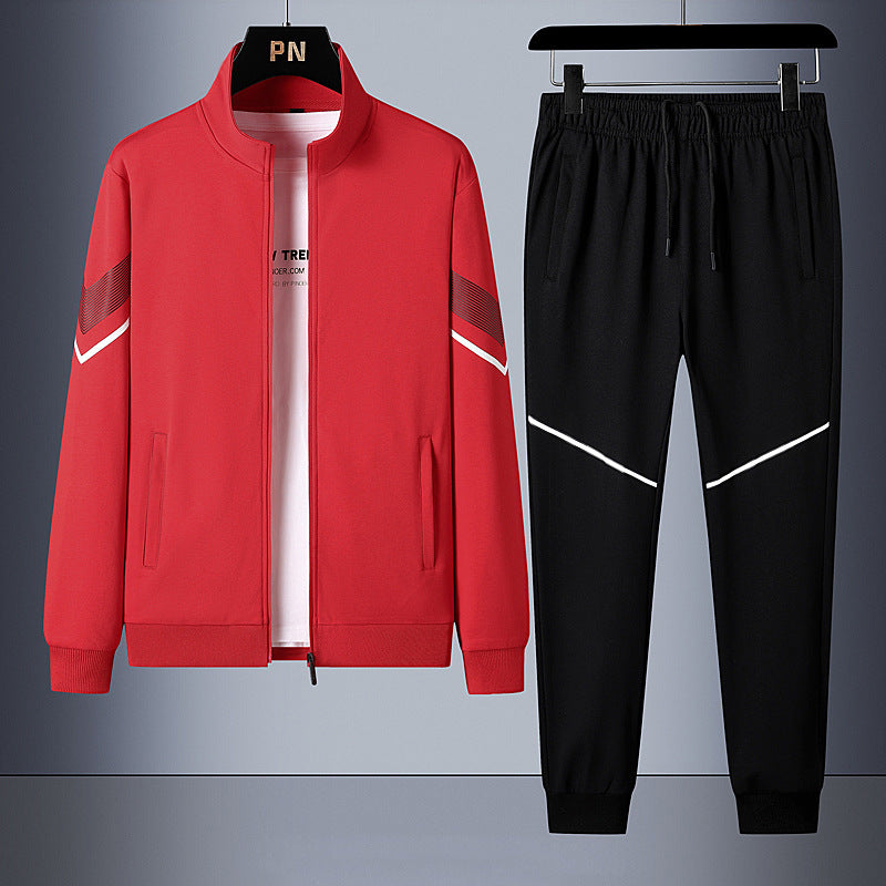 2023 Spring and Autumn Sports Suit Men's Trendy Design Sense Loose Sweatshirt with Casual Pants for Men Fit2Great