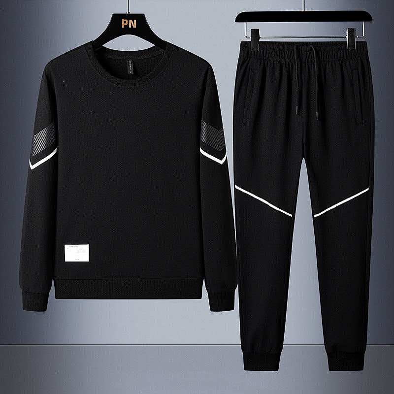 2023 Spring and Autumn Sports Suit Men's Trendy Design Sense Loose Sweatshirt with Casual Pants for Men Fit2Great