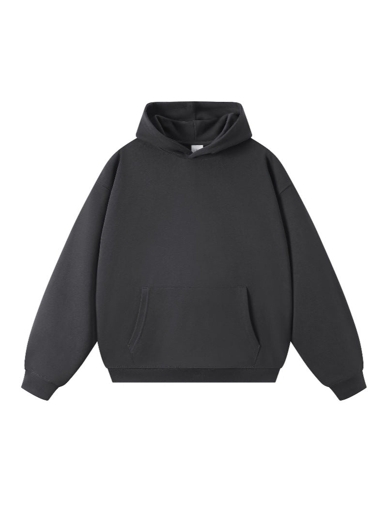 Sweatshirt 380g Terry Spring and Autumn American Style Thin Drop Shoulder Loose Fit Solid Color Hoodie for Men Trendy Versatile Fit2Great