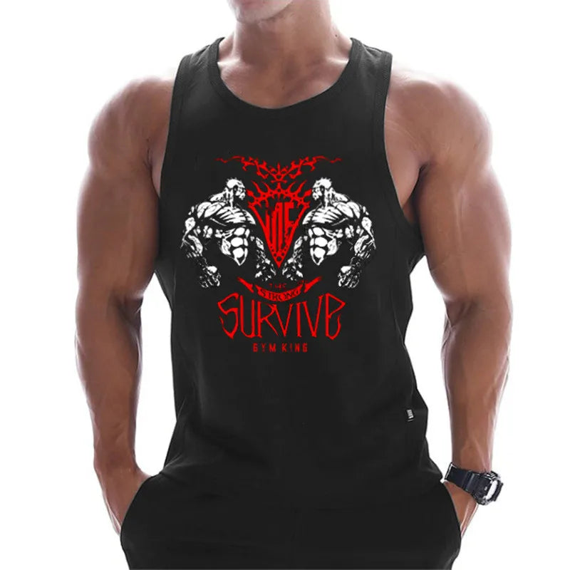 Fitness Clothing Men Muscle Shirt Cotton Men Tank Top Workout Bodybuilding Men Sportwear Tank Top Sleeveless Vest Fit2Great