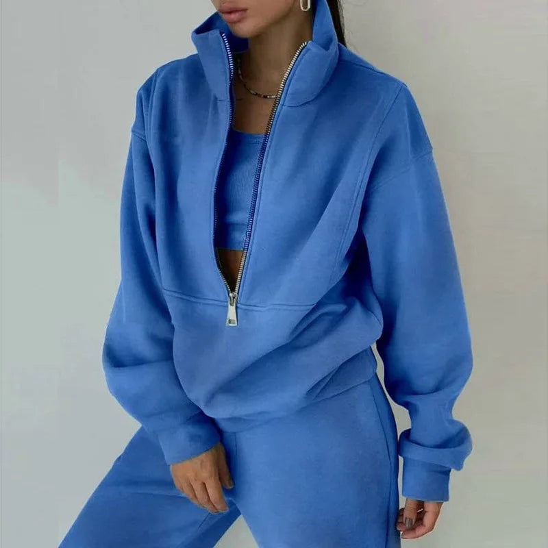 Women's Half-Zip Top & Pants Set Fit2Great