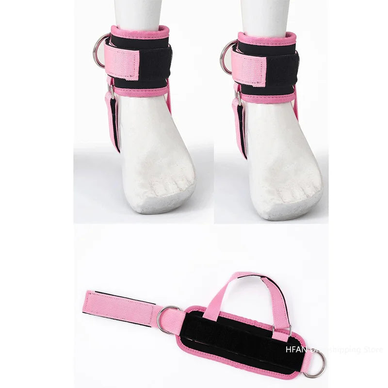 Pink Ankle Straps for Cable Machines Comfortable & Durable