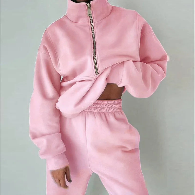 Women's Half-Zip Top & Pants Set Fit2Great