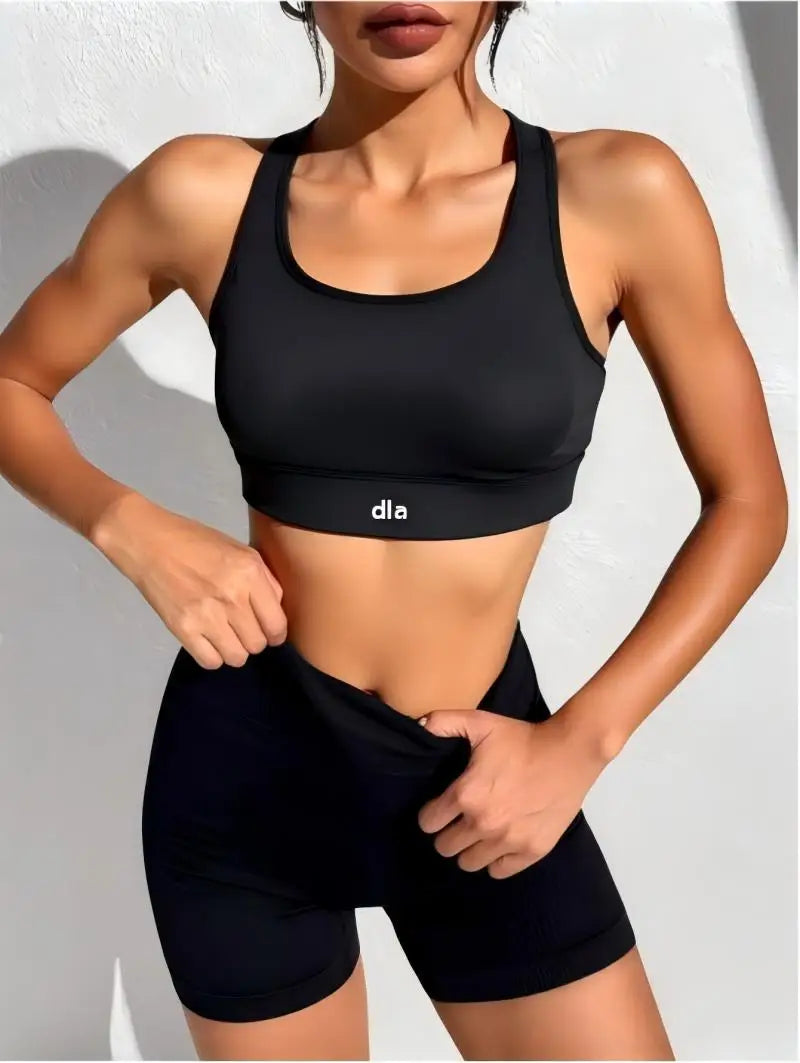2026 Women's Sports Bra, One-Piece Fixed Shock-Absorbing Fitness Top for Running, Yoga, and Workout with Back Support Fit2Great