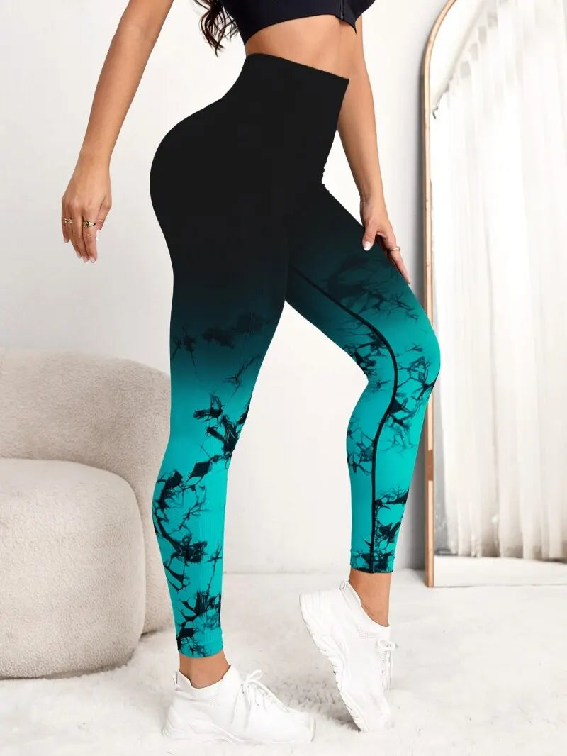 Yoga Pants Women Seamless Leggings Push Up Sports Fitness Joggings High Waist Gym Workout Scrunch Tie Dye Running Leggings Fit2Great