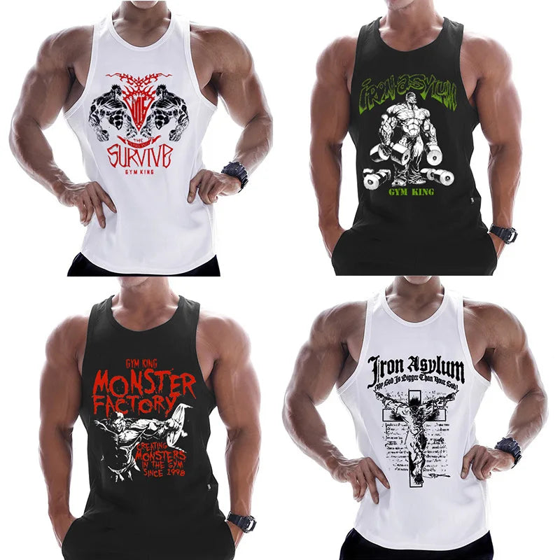 Fitness Clothing Men Muscle Shirt Cotton Men Tank Top Workout Bodybuilding Men Sportwear Tank Top Sleeveless Vest Fit2Great