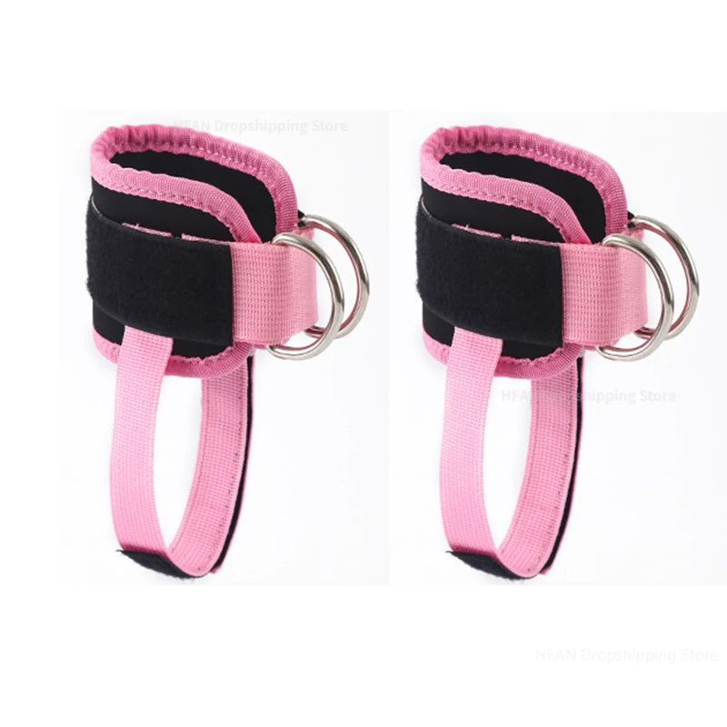 Pink Ankle Straps for Cable Machines Comfortable & Durable