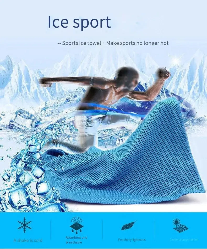 Microfiber Instant Cooling Ice Face Towel – Quick-Dry & Reusable