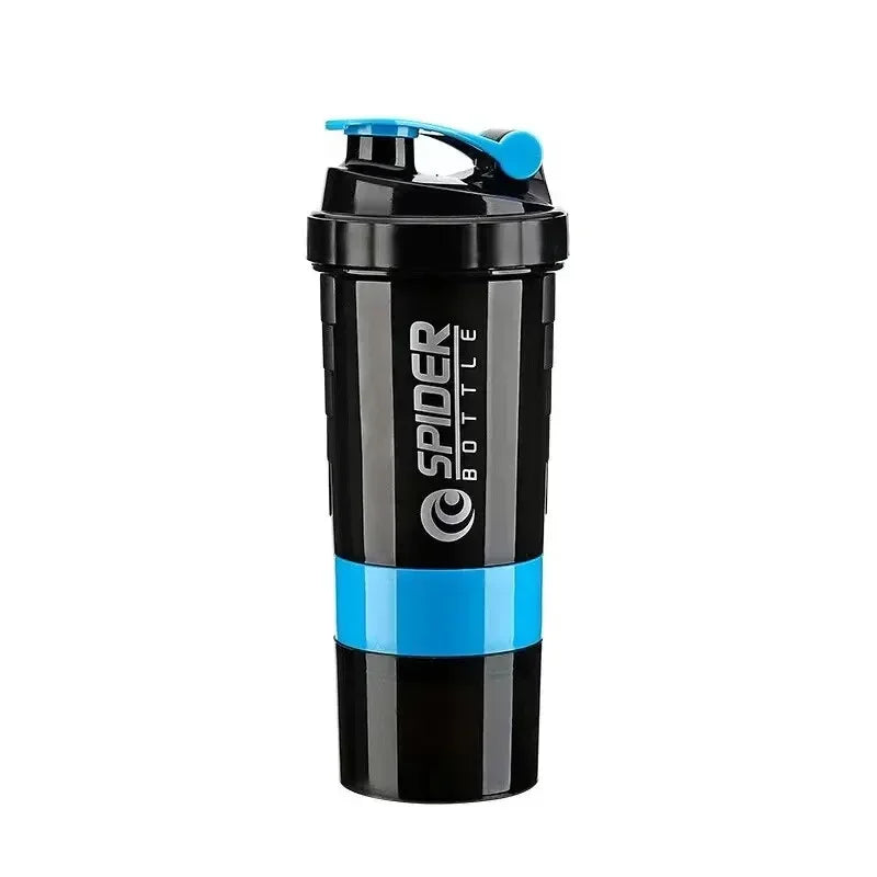 3-Layer Protein Shaker Bottle – Portable Powder & Supplement Mixing Cup