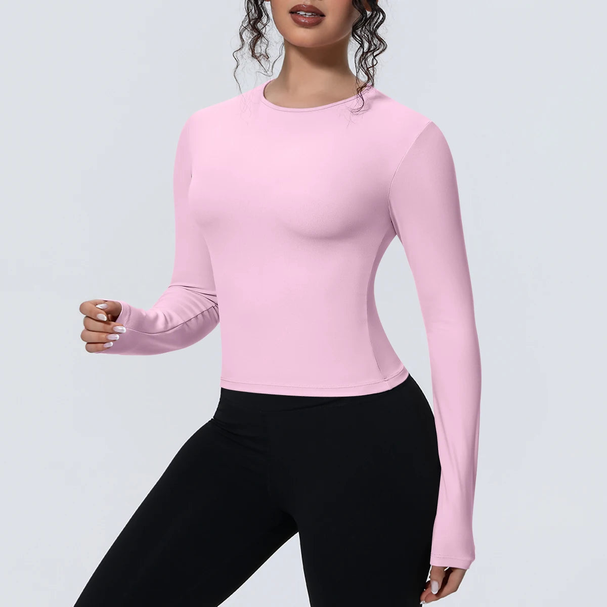 Woman's Yoga Long Sleeved Gym Sports Running Top Slim Breathable Soild Color Fitness Top Running Shirts Gym Top Yoga Sport Top Fit2Great