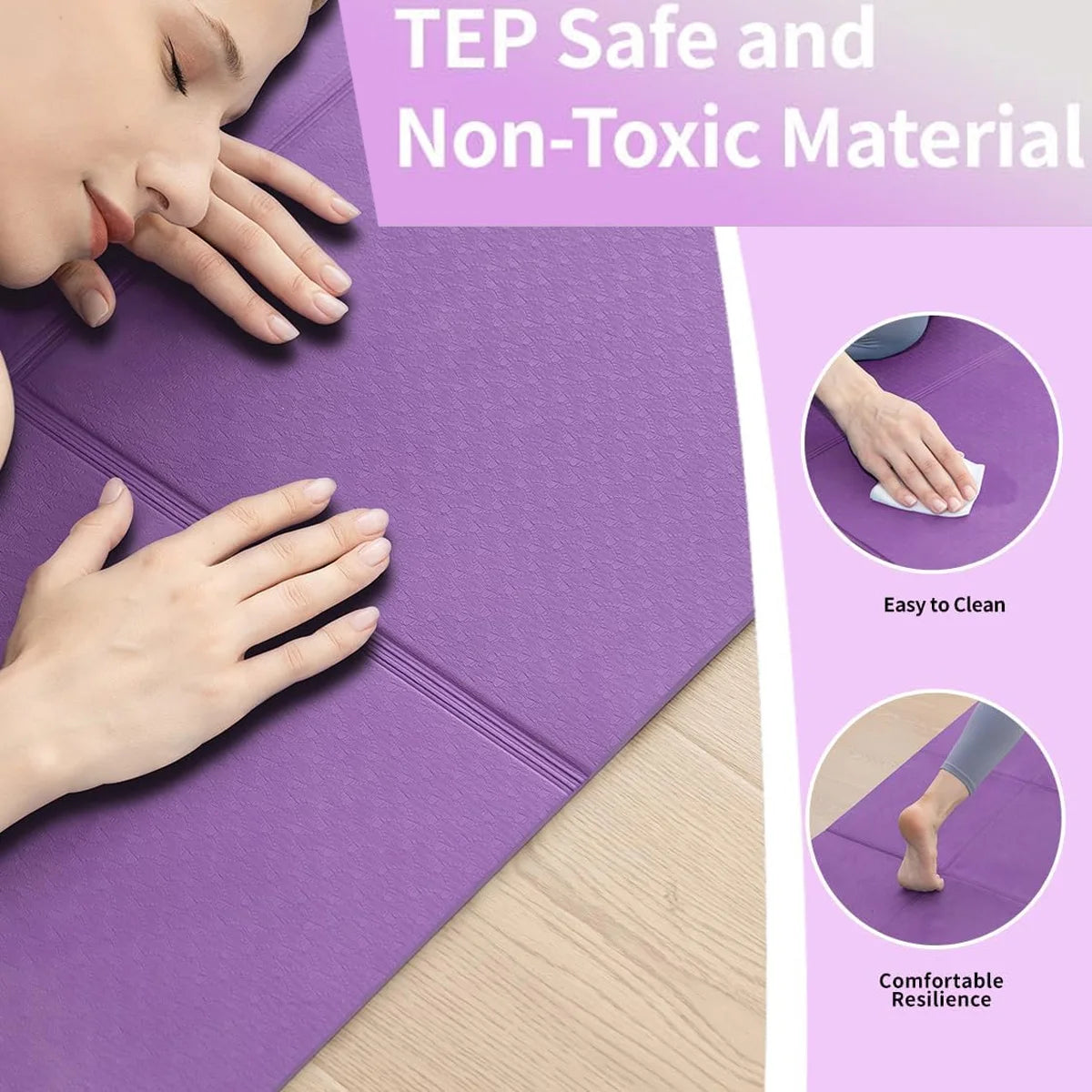 TPE Foldable Fitness Mat – Travel-Ready