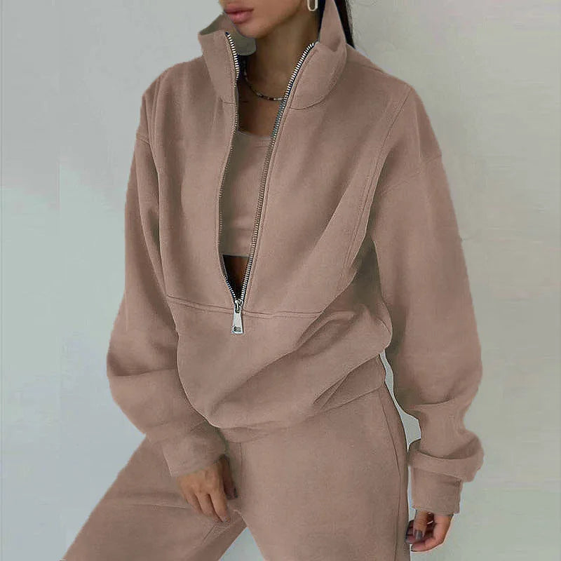 Women's Half-Zip Top & Pants Set Fit2Great
