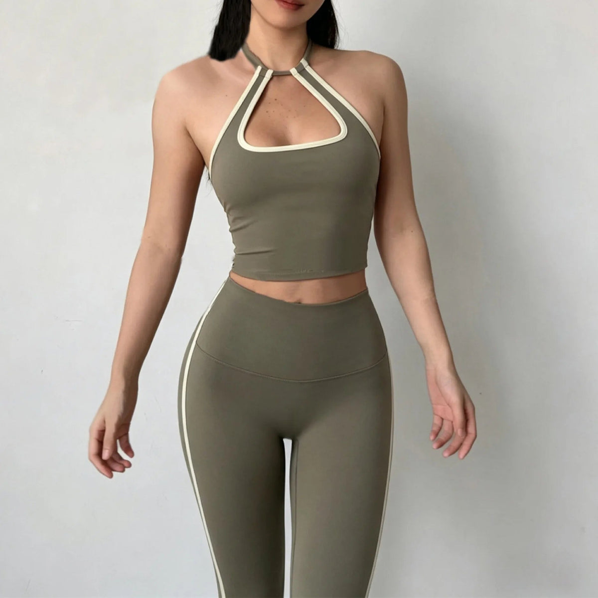 Women Tracksuit Trim Sports Suit For Women Tight-Fitting Beauty Back Yoga Outfit Outdoor Fitness Sportswear Leggings Set XP177 Fit2Great