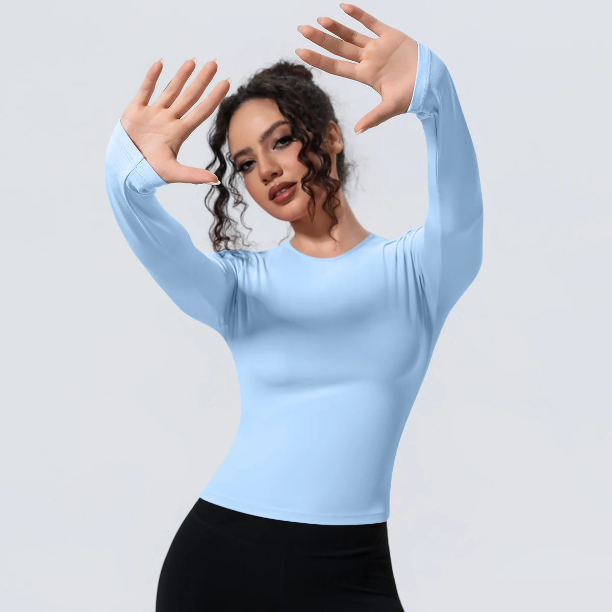 Woman's Yoga Long Sleeved Gym Sports Running Top Slim Breathable Soild Color Fitness Top Running Shirts Gym Top Yoga Sport Top Fit2Great