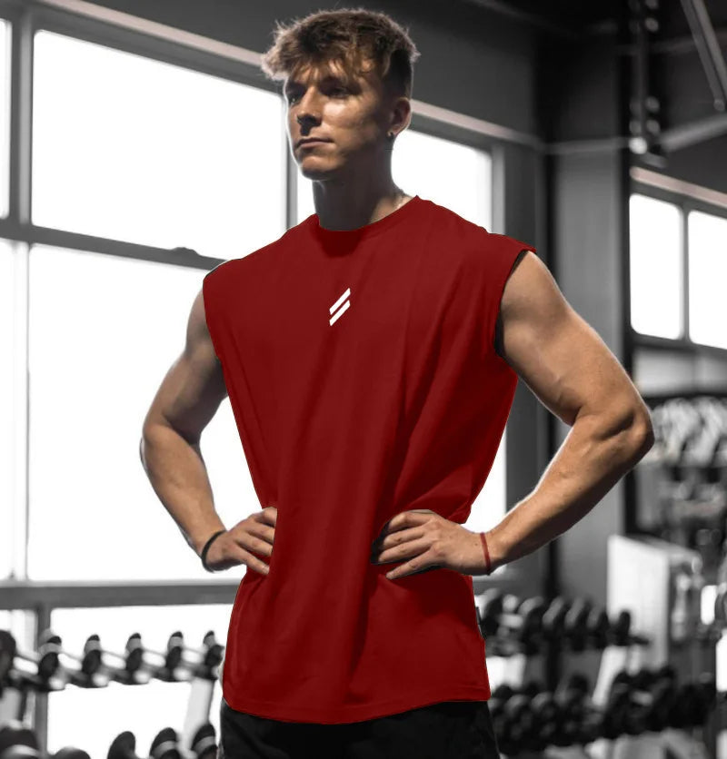Sleeveless T-shirt Men Quick-drying Fitness Bodybuilding Shirt Male Fashion Basketball Vest Mesh Breathable Summer Gym Tank Men Fit2Great