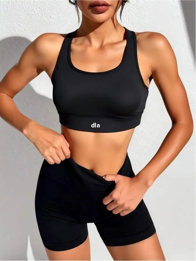 2026 Women's Sports Bra, One-Piece Fixed Shock-Absorbing Fitness Top for Running, Yoga, and Workout with Back Support Fit2Great