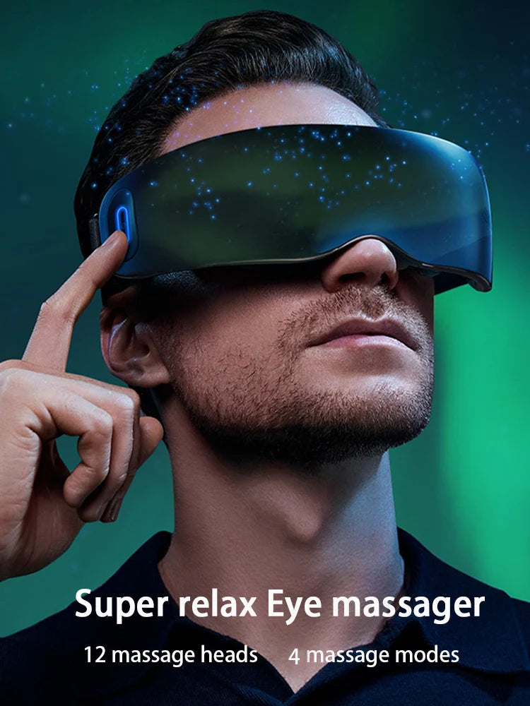 Super Relax Eye Massager – 12-Head Heat & Vibration Therapy