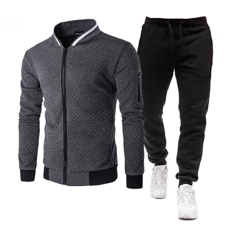 2025 New Mens Tracksuit Set Two Piece Tracksuit Men Fashion Jogging Suit Outfits Men Spring Autumn Baseball Sports Suit Set Wear Fit2Great