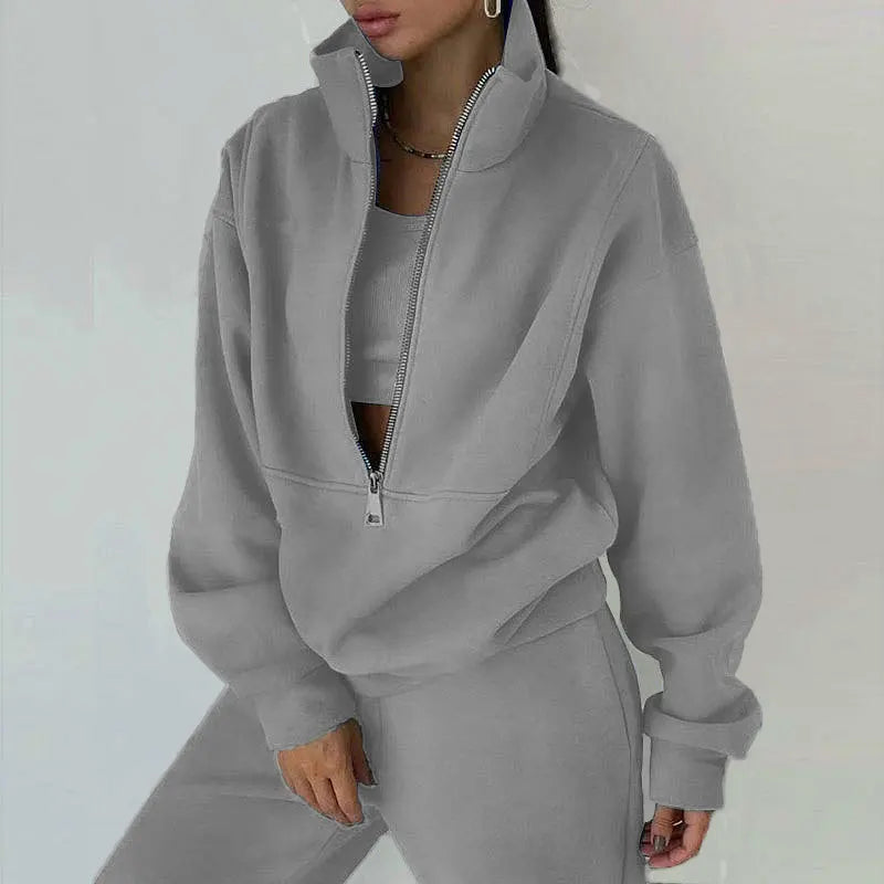 Women's Half-Zip Top & Pants Set Fit2Great