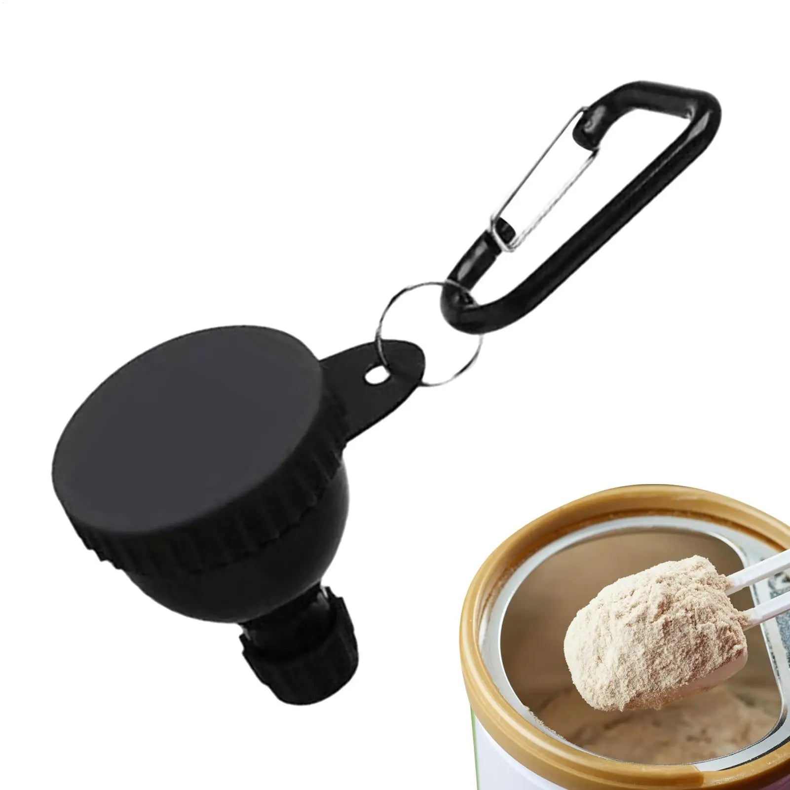 Portable Mini Protein Powder Container with Keychain – Travel Supplement Storage Cup