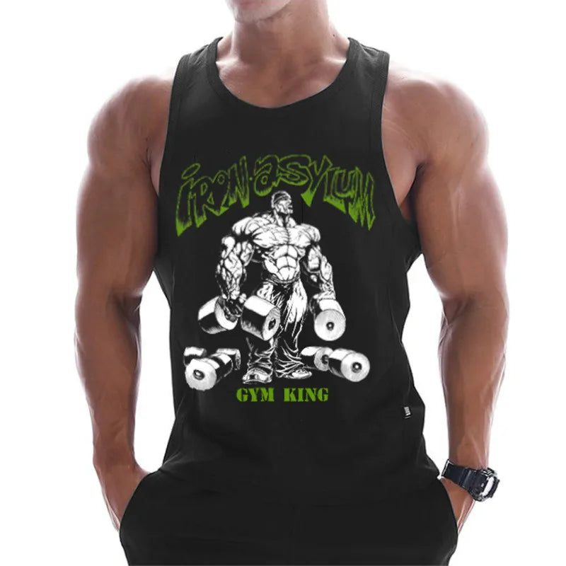 Fitness Clothing Men Muscle Shirt Cotton Men Tank Top Workout Bodybuilding Men Sportwear Tank Top Sleeveless Vest Fit2Great