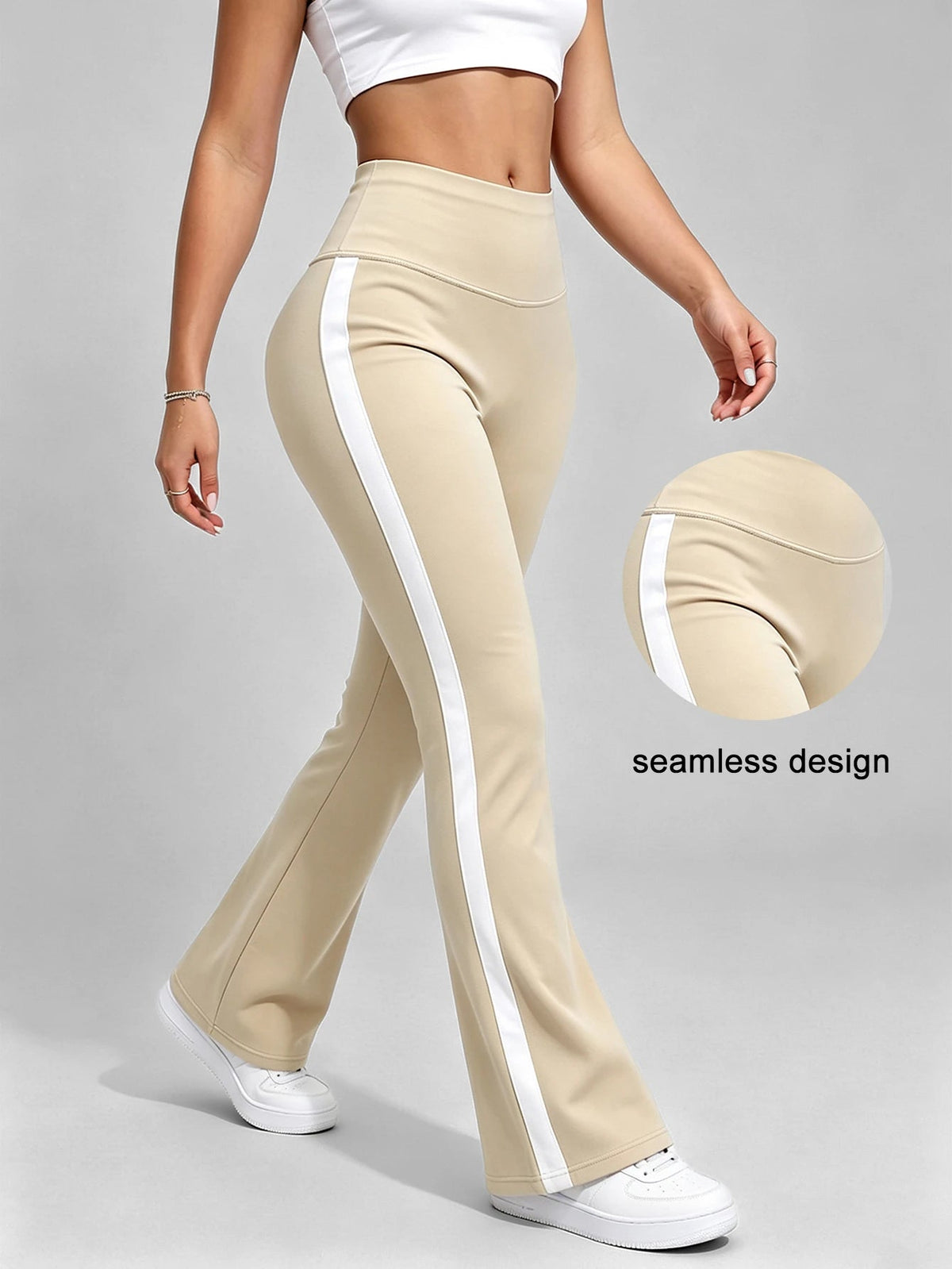 Women's Yoga Flared Pants High Waisted and Hip Lifting Tight Pants Wide Leg Fitness Workout Leggings for Running Outdoor Sports Fit2Great
