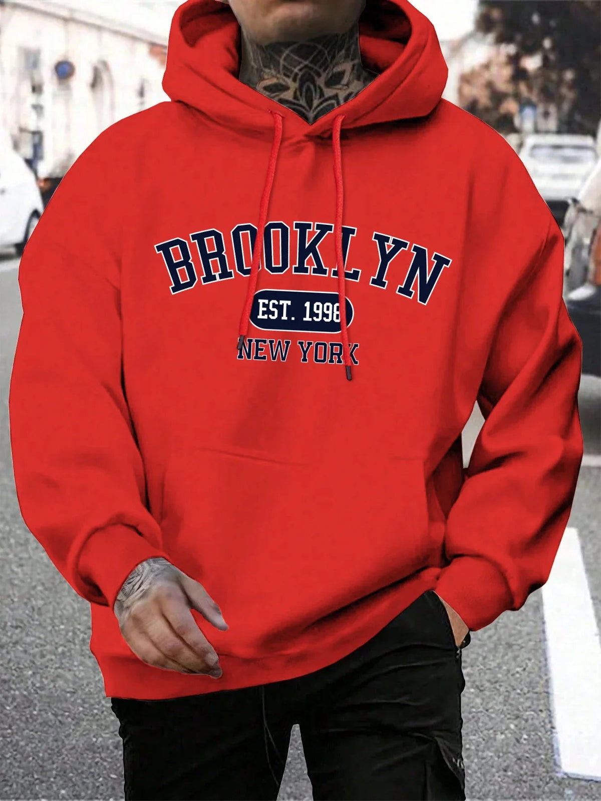 Men Hoodies Harajuku Crewneck Hoodie Fashion Oversize Hoody Autumn Comfortable Tracksuit Brooklyn Est 1998 New York Printing Fit2Great