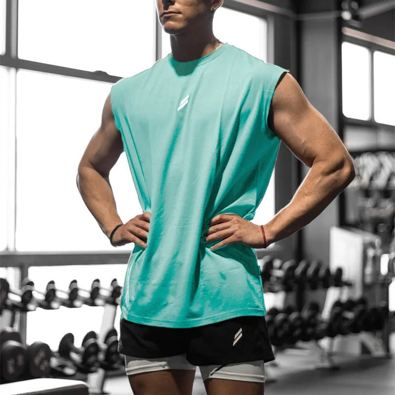 Sleeveless T-shirt Men Quick-drying Fitness Bodybuilding Shirt Male Fashion Basketball Vest Mesh Breathable Summer Gym Tank Men Fit2Great