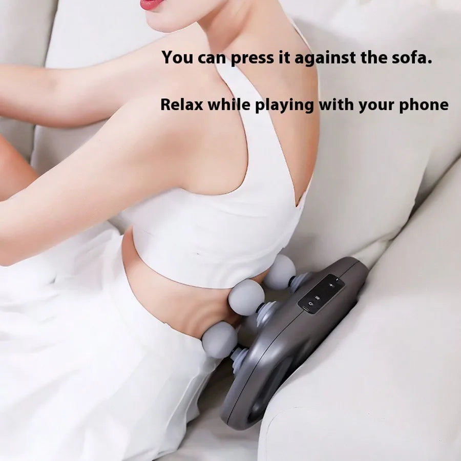 Professional Four-Head Fascia Massage Gun – Deep Tissue Relief