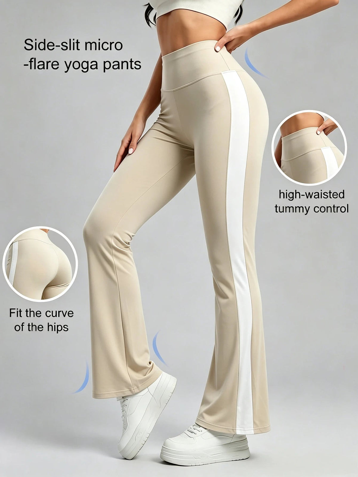 Women's Yoga Flared Pants High Waisted and Hip Lifting Tight Pants Wide Leg Fitness Workout Leggings for Running Outdoor Sports Fit2Great