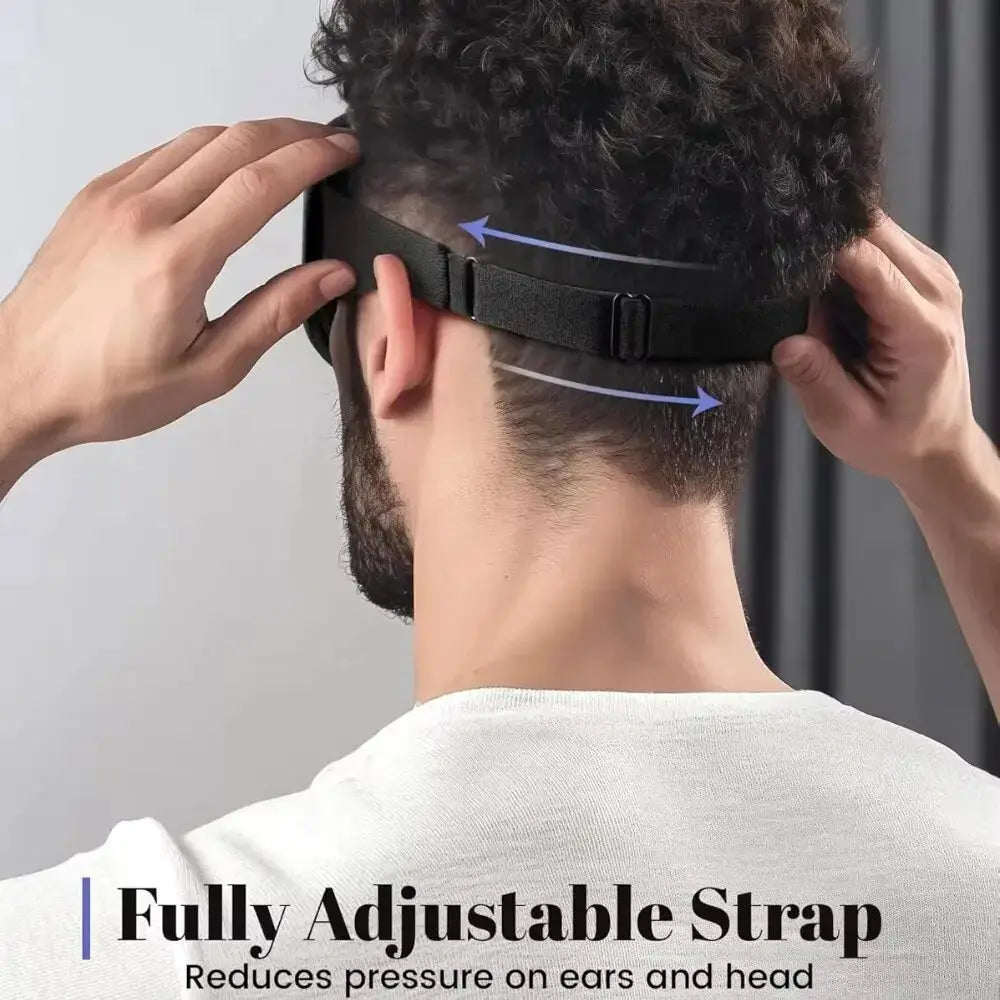 Sleep Mask Blackout Eye Mask for Sleep - 3D Breathable Soft Comfortable Eye Mask for Sleeping- Adjustable strap Unisex