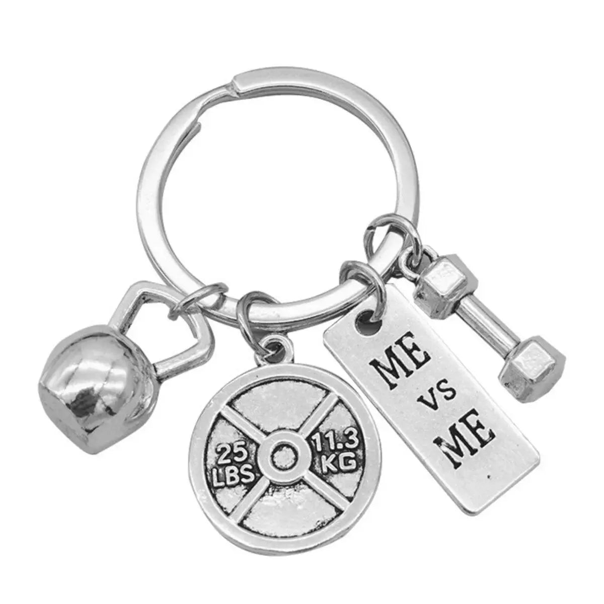 Strength Sports Barbell Dumbbell Charm Weight Fitness With Words Gym Crossfit Gifts Keyring Keychain Car Key Rings For Men Gift Fit2Great