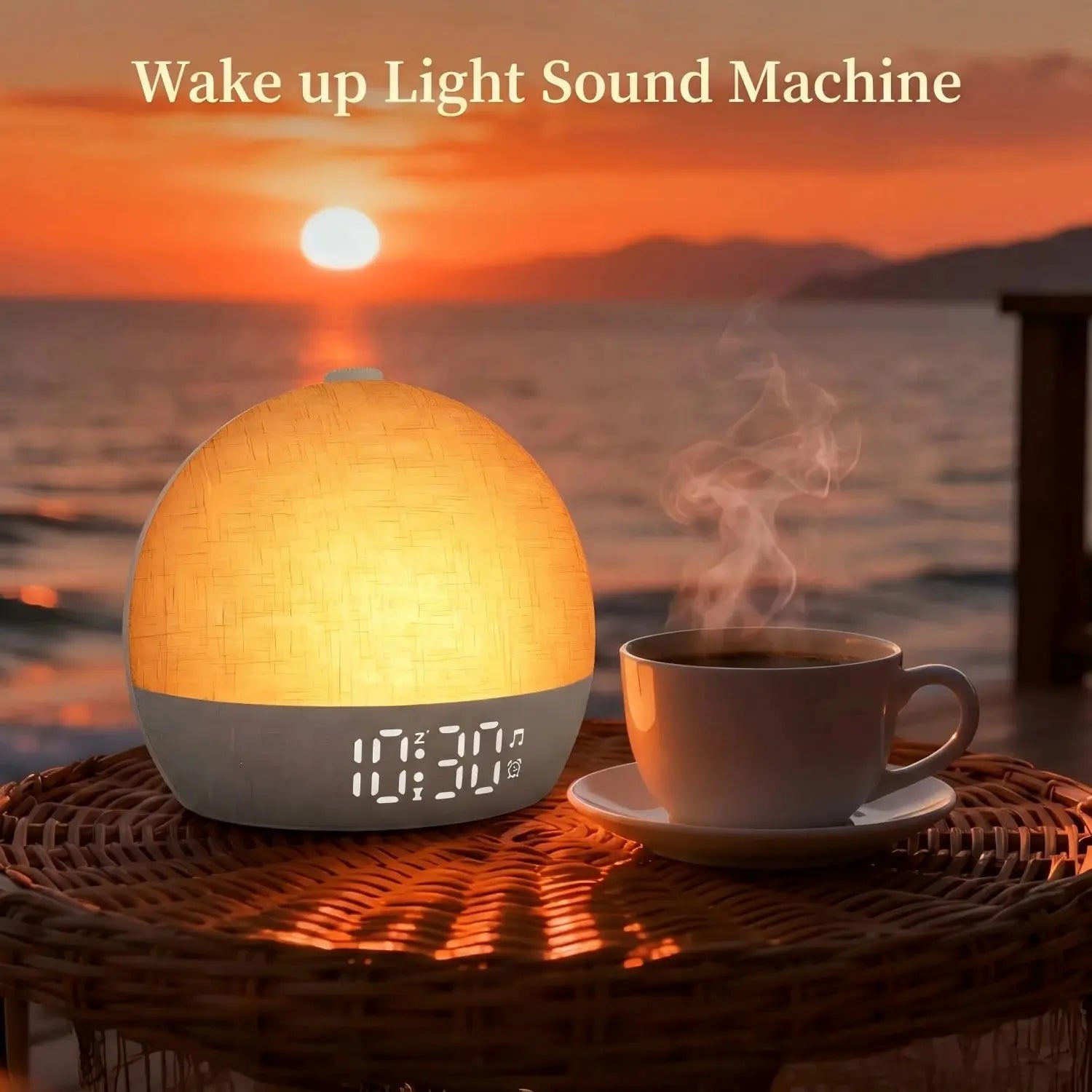 Sunrise Alarm Clock | Wake Up Light with White Noise & 30 Soothing Sounds