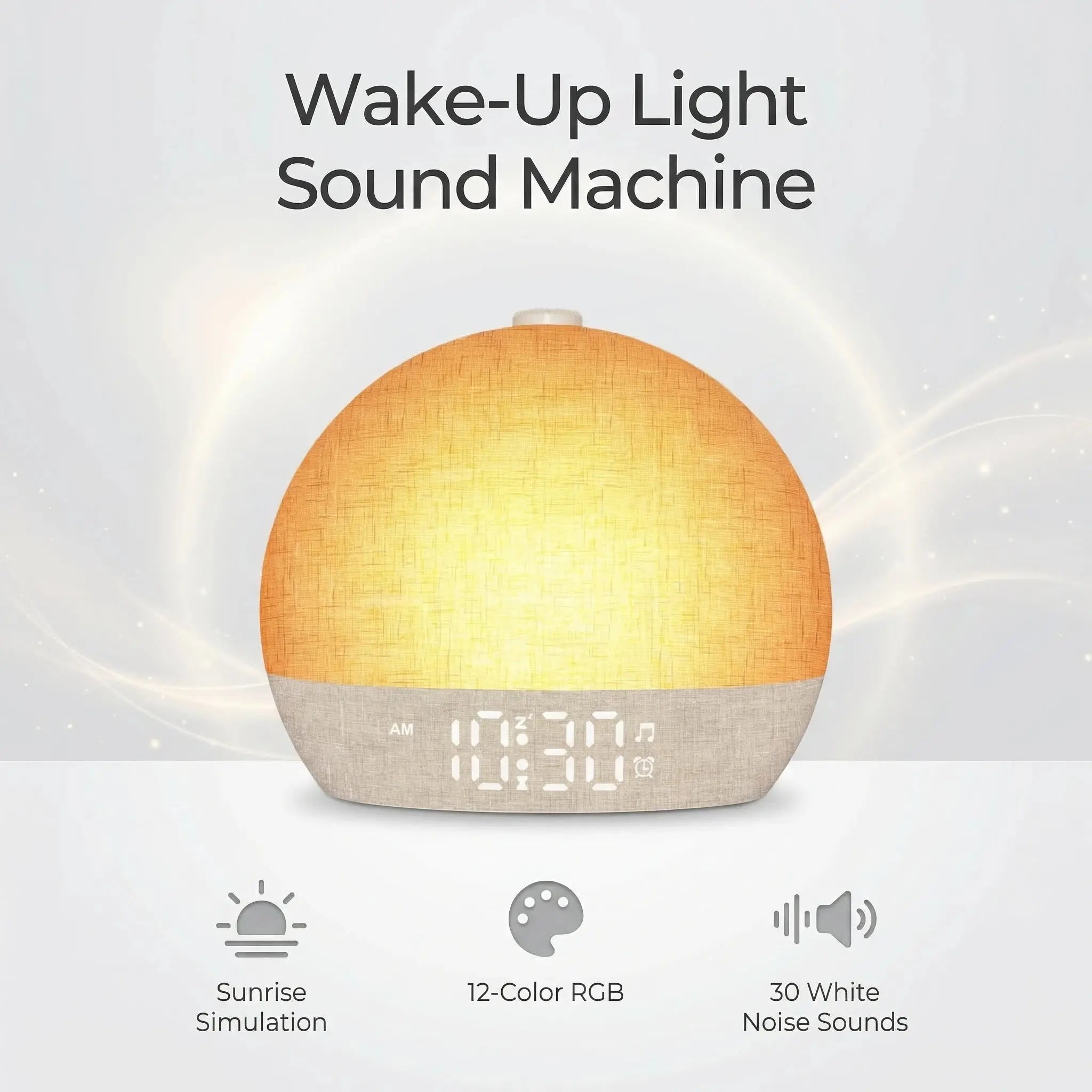 Sunrise Alarm Clock | Wake Up Light with White Noise & 30 Soothing Sounds