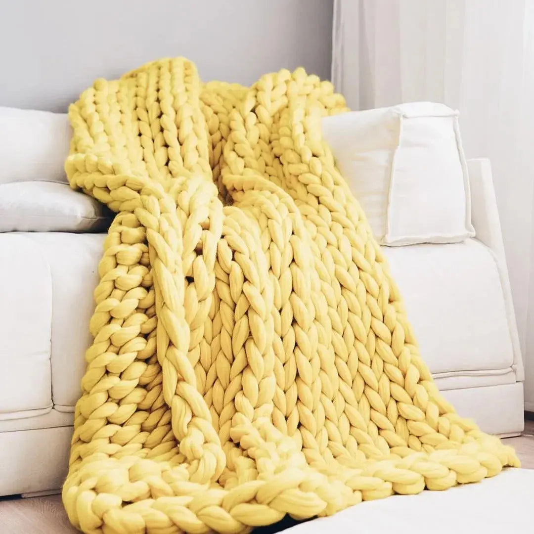 Weighted Knitted Weighted Blanket Queen Size Handmade Minky Chunky Throw Blanket Soft And Breathable Best Gift For Christmas Fit2Great