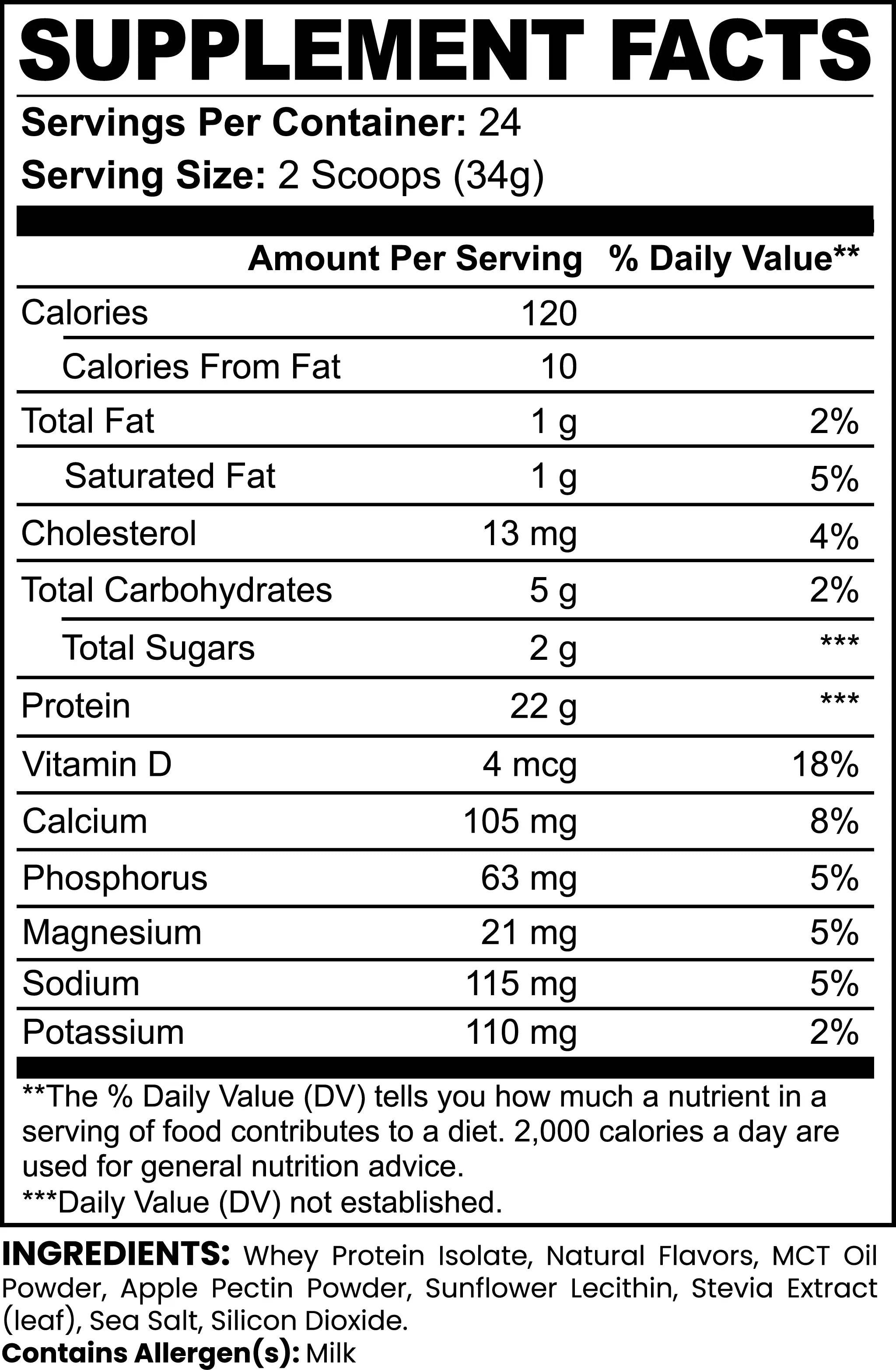 Advanced 100% Whey Protein Isolate (Vanilla) - Fit2Great
