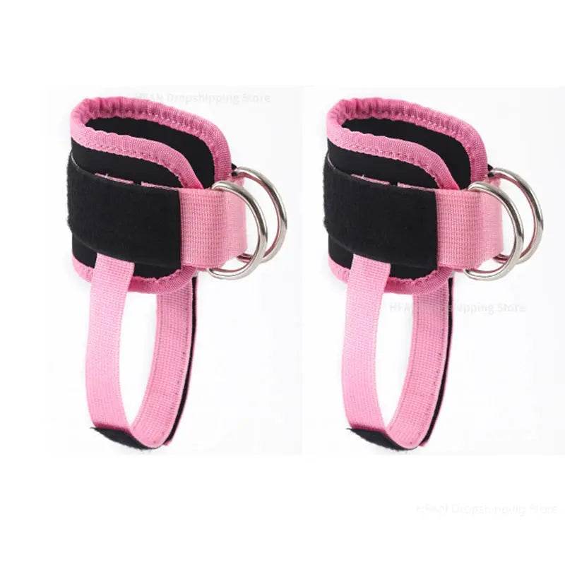 Pink Ankle Straps for Cable Machines Comfortable & Durable - Fit2Great
